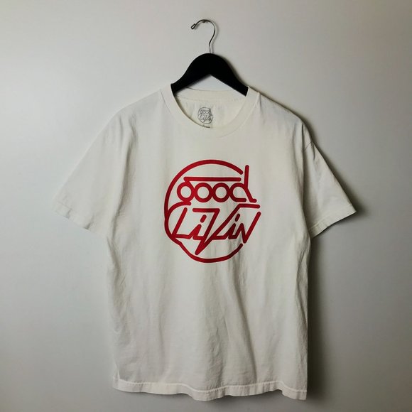 Good Livin T Shirt Classic Modern Graphic Tee Short Sleeve 100% Cotton Solid L - Picture 7 of 8